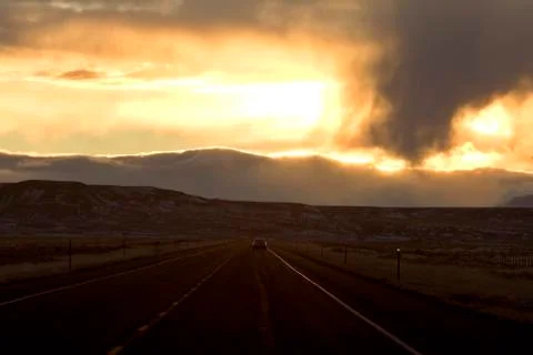 Sunset Wyoming Stock Photos