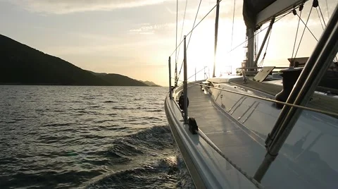 Sunset on the yacht Stock Footage 68031859