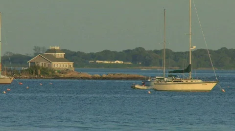 Sunset yachts 2 hdp Video stock 534612