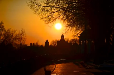 Sunset Yaroslavl Foto stock