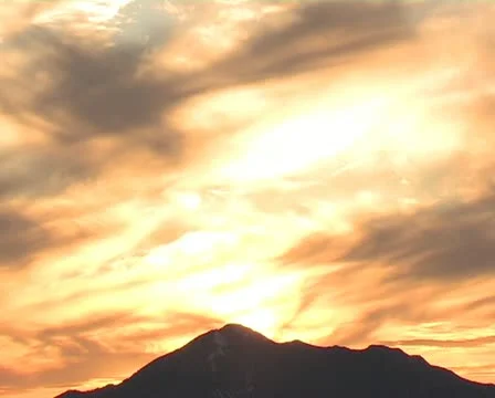 Sunset yellow sky with clouds Video stock 12688327