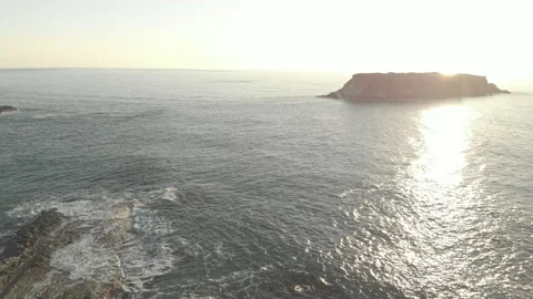 Sunset Yeronisos Peyeia Drone Video stock 156014861