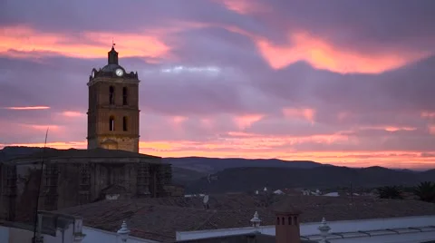 Sunset in Zafra, Spain Stock Footage 67444368