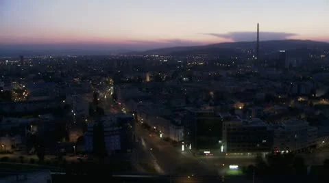 Sunset on Zagreb Stock Footage 10719240