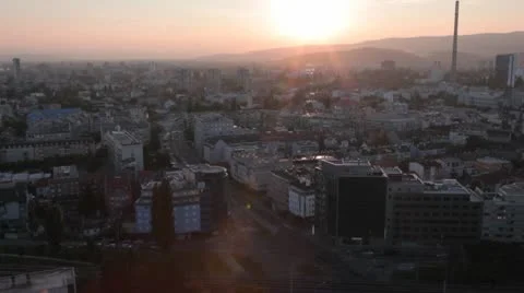 Sunset in Zagreb Video stock 10720032