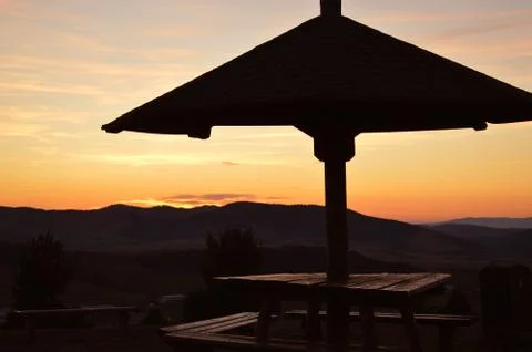 Sunset on Zlatibor Foto stock