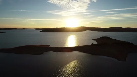 Sunset_Don_Pedro_Resevoir Stock Footage