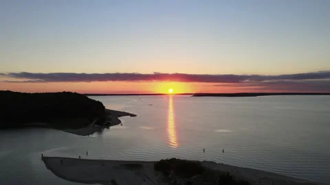 SunsetEastHampton2p Stock Footage 132925882