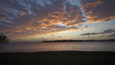 SunsetOverBay Stock Footage 104799651