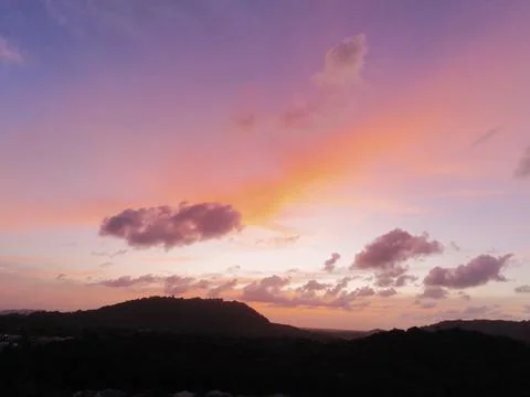 Sunset's clouds Stock Photos