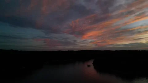 Sunsets on Lake Lanier Stock Footage 247741748