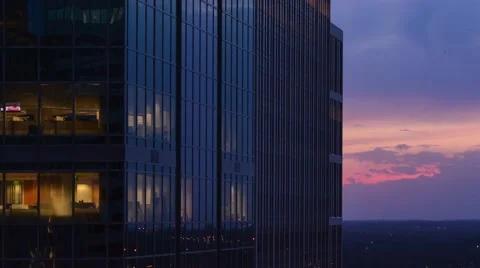 Sunsets at the Office Stock Footage 63084853