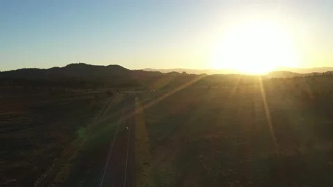 Sunsetting Over Highway Road in 4K 스톡 동영상 160572111