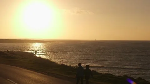 Sunsetting over Irish Sea. 動画素材 201526947