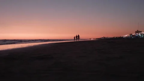 Sunsetwalkingonthebeach2 Stock Footage 132285267