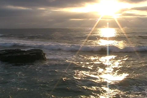 SunsetWaves-Unfiltered-29sec Stock Footage 139813