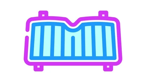 Sunshade accessory color icon animation Stock Footage 327259166