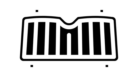 Sunshade accessory glyph icon animation Stock Footage 326734669
