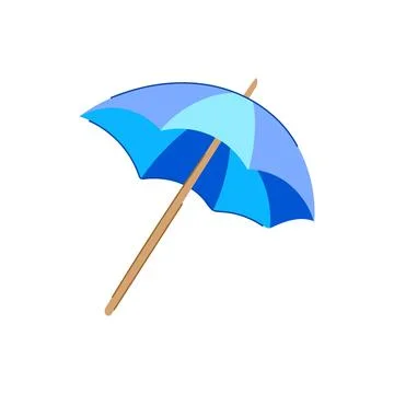 Sunshade beach umbrella cartoon vector illustration Illustrazione stock