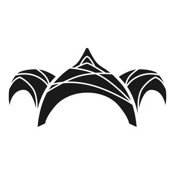 Sunshade tent icon, simple style Stock Illustration