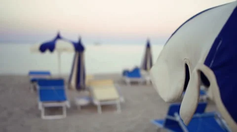 Sunshade at twilight Video stock 55302633