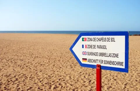 Sunshade umbrellas zone Stock Photos