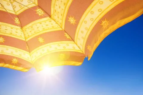 Sunshade under sun Stock Photos
