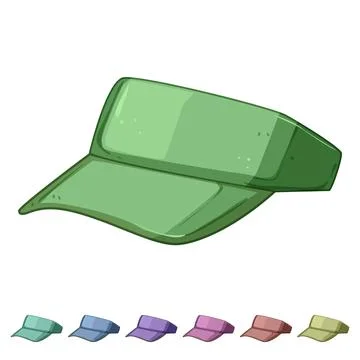 Sunshade visor cap cartoon vector graphic Stock Illustration
