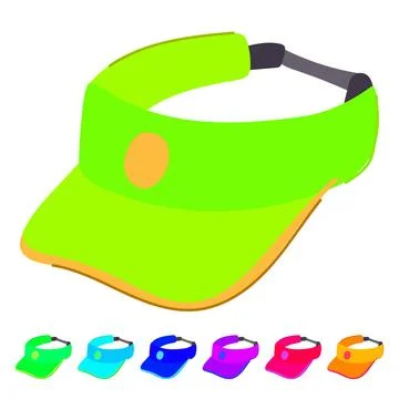 Sunshade visor cap vector cartoon graphic Stock Illustration