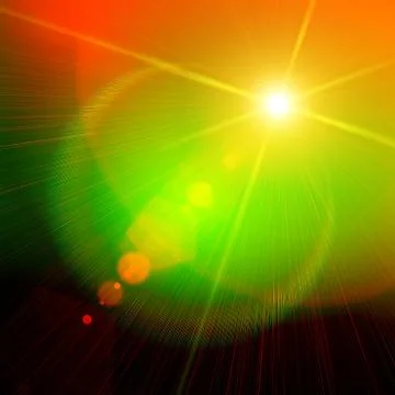 Sunshine Background with Lens Flare Stock Illustration