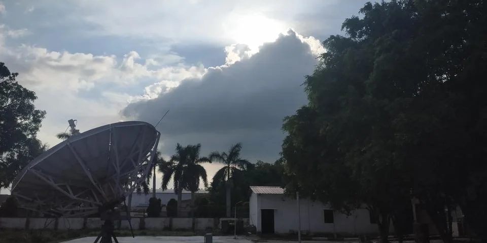 Sunshine behind cloud Foto stock