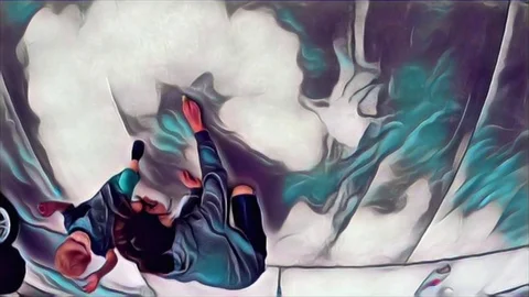 Sunshine Chalk Animated Video stock 76650001