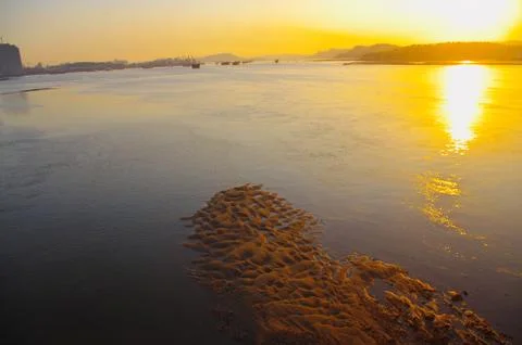Sunshine of Changjiang river Stock Photos