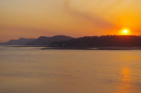 Sunshine of Changjiang river Stock Photos