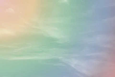 Sunshine clouds sky with a pastel soft color. Abstract blurred cyan gradient  Stock Photos