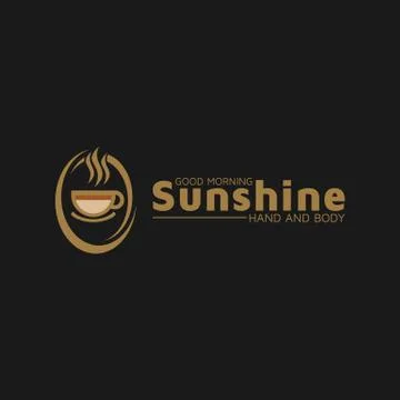 Sunshine coffee logo vector design template Stock Illustration