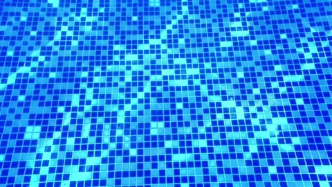 Sunshine creating patterns on swimming pool floor with water Stock Footage 345493189