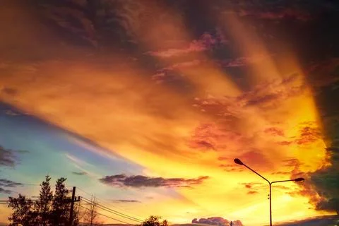 Sunshine in the evening Stock Photos