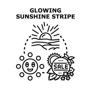 Sunshine glowing stripe concept vector illustration Stock Illustration