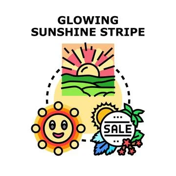 Sunshine glowing stripe concept vector illustration Stock Illustration