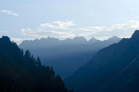 Sunshine in the mountains Foto stock