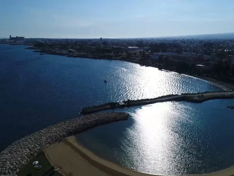 Sunshine, Ocean and town Stock Footage 78356208