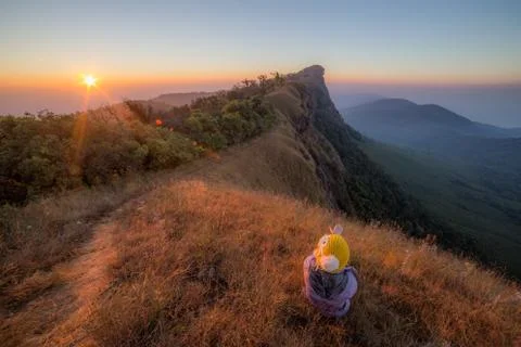 Sunshine over mountain Stock Photos