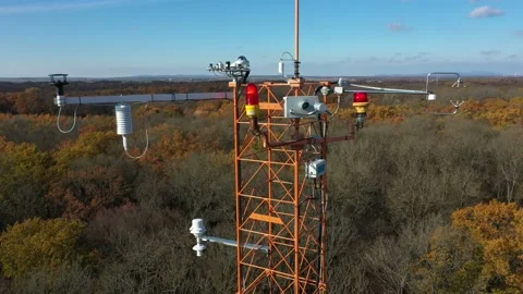 Sunshine pyranometer measurement incoming diffuse solar radiation, eddy Video stock 166601841