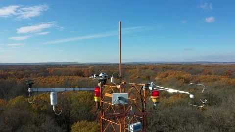 Sunshine pyranometer measurement incoming diffuse solar radiation, eddy Stock Footage 166752740