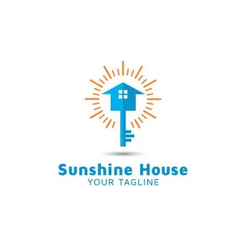 Sunshine real estate vector logo design template Stock Illustration