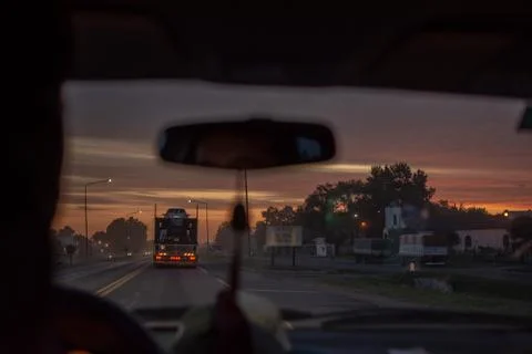 Sunshine from a road trip Stock Photos