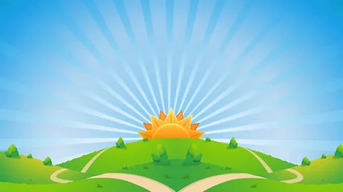 Sunshine Scenery Video Motion Graphics Animation Background Loop HD Stock Footage 94912756