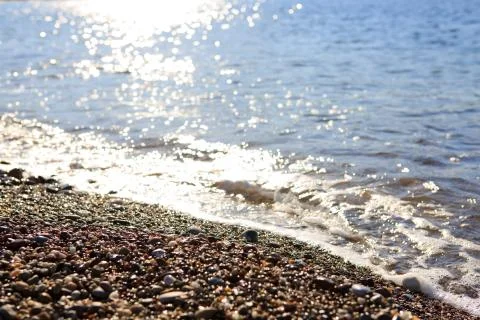Sunshine on sea background. Stock Photos