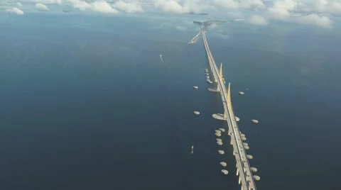 Sunshine Skyway Bridge 스톡 동영상 41869664